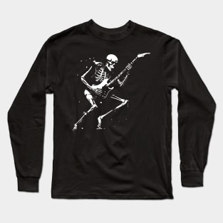 skeleton playing the guitar Long Sleeve T-Shirt